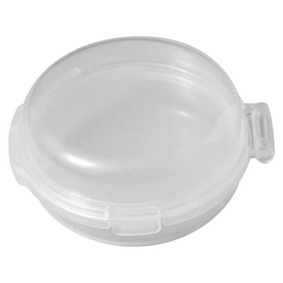 粉扑收纳盒双层透明棉花糖拇指小号分装便携散粉扑气垫定妆空盒子