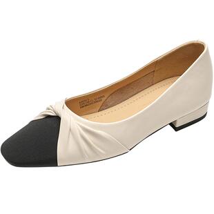 REEMOOR睿慕2025秋季软底瓢鞋小香风浅口平底晚晚风温柔单鞋女鞋