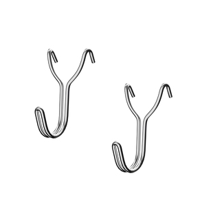 洞洞板配件不锈钢挂钩超市货架挂勾冲孔板墙面圆孔专用置物架收纳