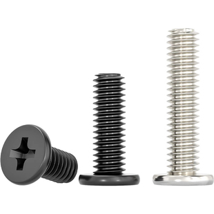 CM碳钢黑色扁平头十字螺钉薄头薄形薄边大平头平头螺丝M2M3M4M5M6