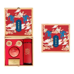 生日寿宴伴手礼回礼实用高档老人做大寿辰答谢礼品木礼盒两只喜鹊