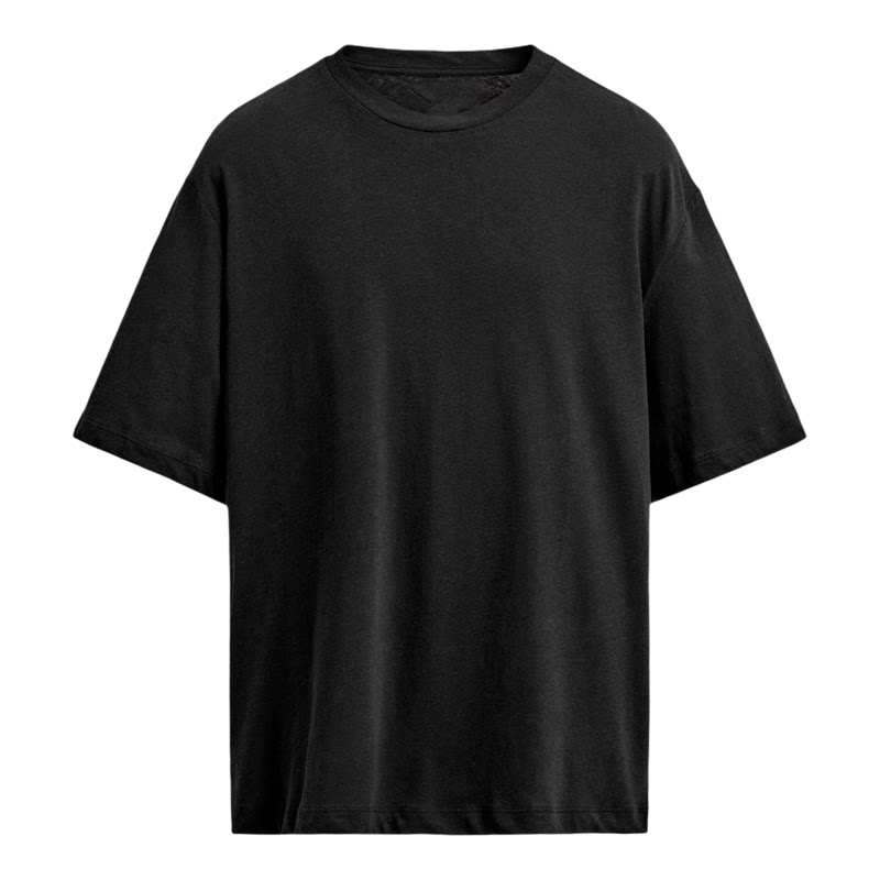 柜259!26夏新品 男装 欧美简约休闲棉麻混纺宽松版型T恤 5372427