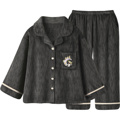 海岛绒情侣睡衣简约高级感