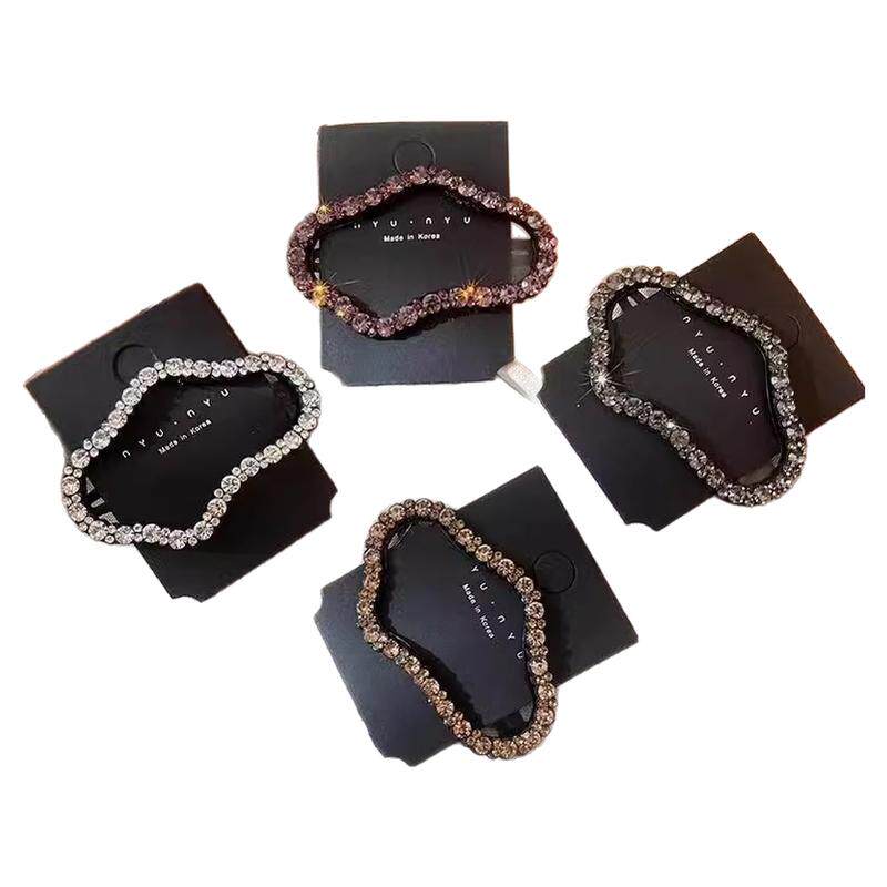 气质水钻云朵bb夹女侧边刘海碎发侧边夹头饰高级感镂空发夹子发卡