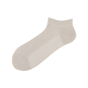 Tabio袜子女秋冬高弹透气吸汗含亚麻低帮短筒袜条纹设计感短袜女