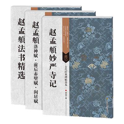 正版包邮 赵孟頫洛神赋前后赤壁赋闲居赋 赵孟頫妙严寺记 赵孟頫法书精选 古代书法碑帖书籍