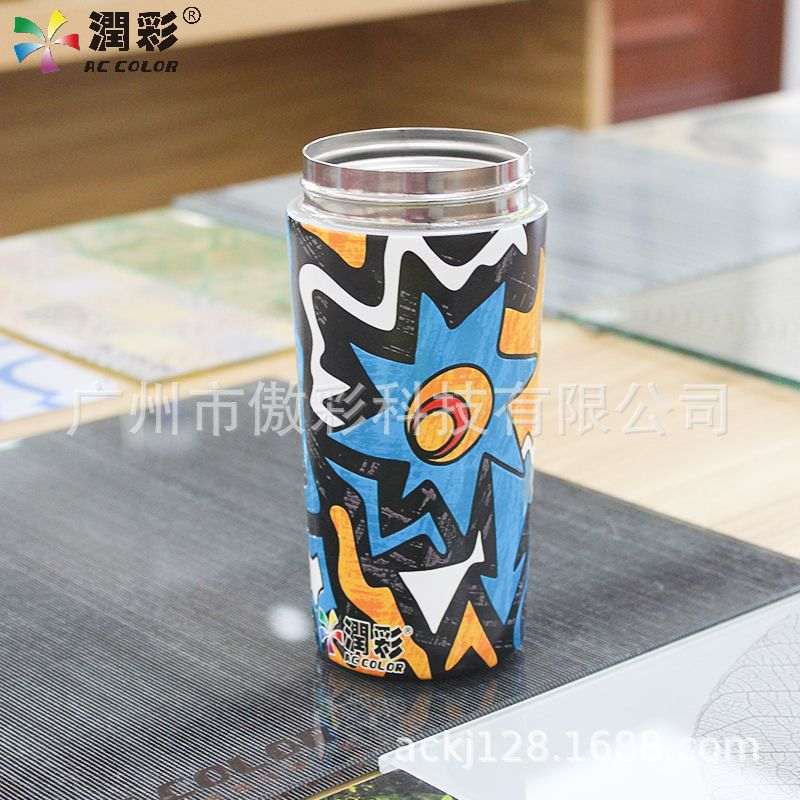 不锈钢玻璃杯彩印机圆柱打印机3d浮雕瓶子uv商用3d浮雕立体印刷机