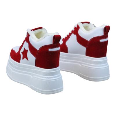 增高小个子10真皮厚底小白鞋8cm