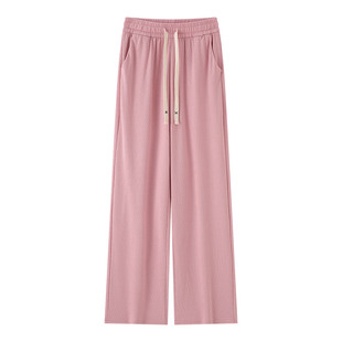 灰色山本裤子女春秋夏季2026新款高腰宽松直筒垂感冰丝休闲阔腿裤