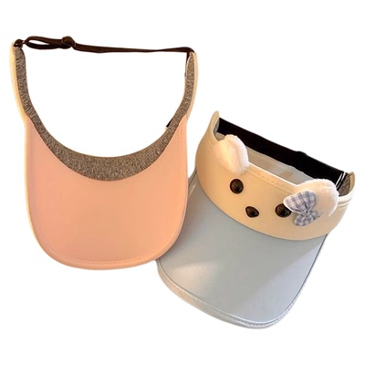 蝴蝶结小狗冰丝防晒帽可爱遮阳帽