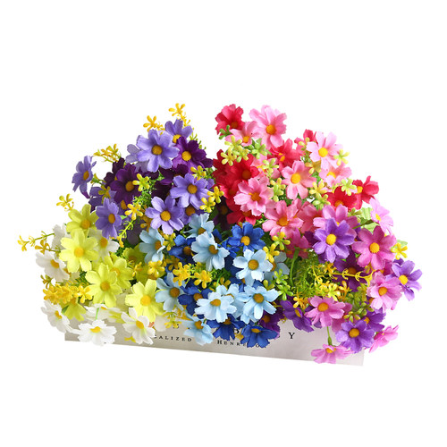 单支摆设小菊花家居装饰玫瑰假花仿真百合塑料花室内插花干花花束