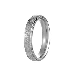 VOYAGE银色素圈磨砂钛钢男士戒指男高级感潮牌男款食指男生指环女