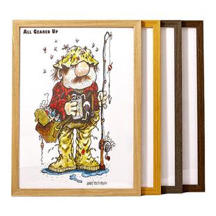 实木相框摆台画框装裱挂墙拼图框架照片墙组合定制框架外框原木色