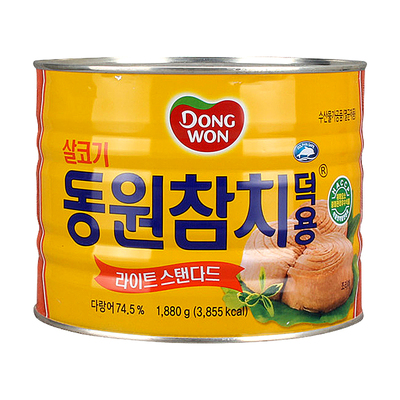 韩国进口东远金枪鱼罐头1880g 原味1.88KG饭店用大包装●1罐包邮