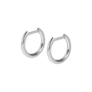 养耳洞F136钛合金耳环 植入级直针D型素圈耳圈圆圈耳扣耳钉耳骨环