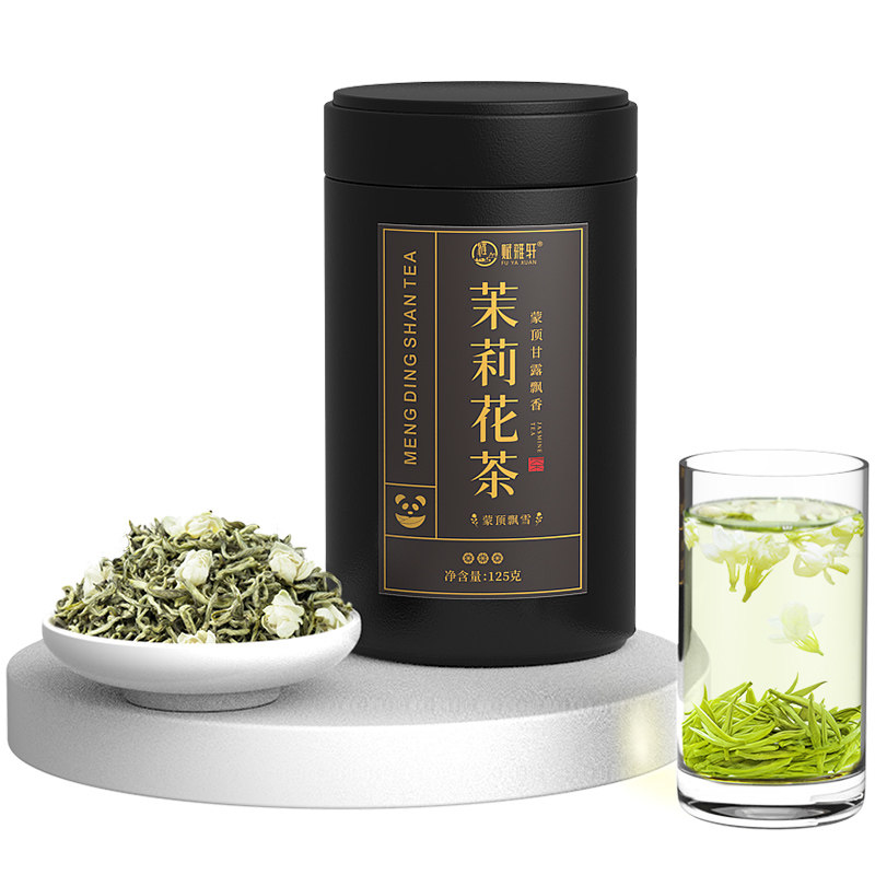 四川蒙顶飘雪花茶特级浓香罐装