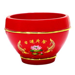 红色乔迁日进斗金树脂米斗结婚订婚陪嫁米升传统嫁妆六证新人新娘