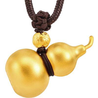 周生生古法黄金葫芦项链平安祝福