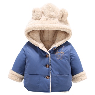 宝宝棉衣2025冬季新款男童加厚棉服儿童一岁婴儿保暖加绒冬装外套