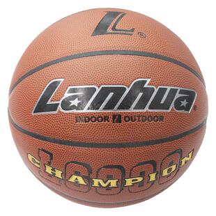 中考篮球正品标准7号篮球上海兰华篮球真皮室内室外通用篮球L6000