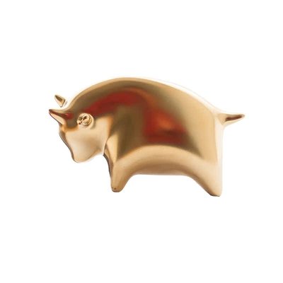 陶瓷招财金牛新年礼物桌面摆件