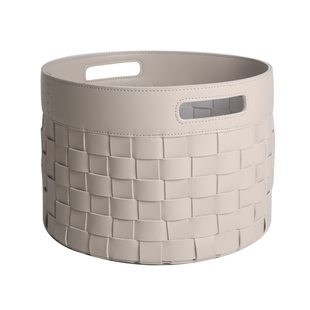 皮编马鞍革车线收纳箱筐内衣整理定制家具衣帽间软装陈设轻奢风格