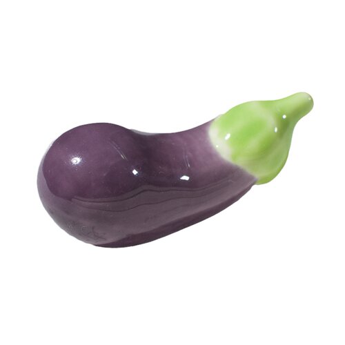 创意茄子陶瓷笔搁蔬菜可爱毛笔笔架山子文房绘画搁笔器笔托筷子搁
