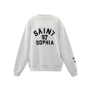 CONCISE-WHITE简白时尚简约97字母圆领加绒加厚卫衣长袖休闲上衣