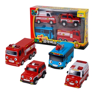 动画同款TAYO韩国太友小公交车罗杰佳尼巴士玩具车回力模型套装