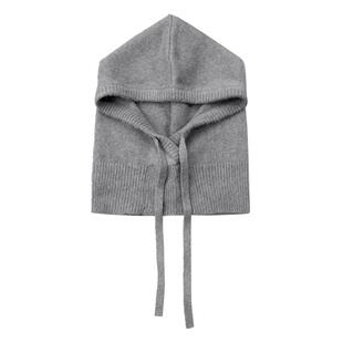 Dunst2025冬季新品简约纯色护耳巴拉克拉瓦式头罩针织帽UDHE5F102