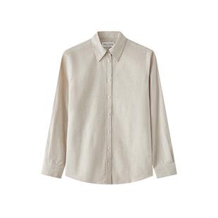 【自营】Marc O'Polo2024冬季新款轻奢时尚素色棉磨毛长袖衬衫女