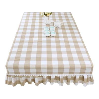 幼儿园格子长方形茶几桌套定制