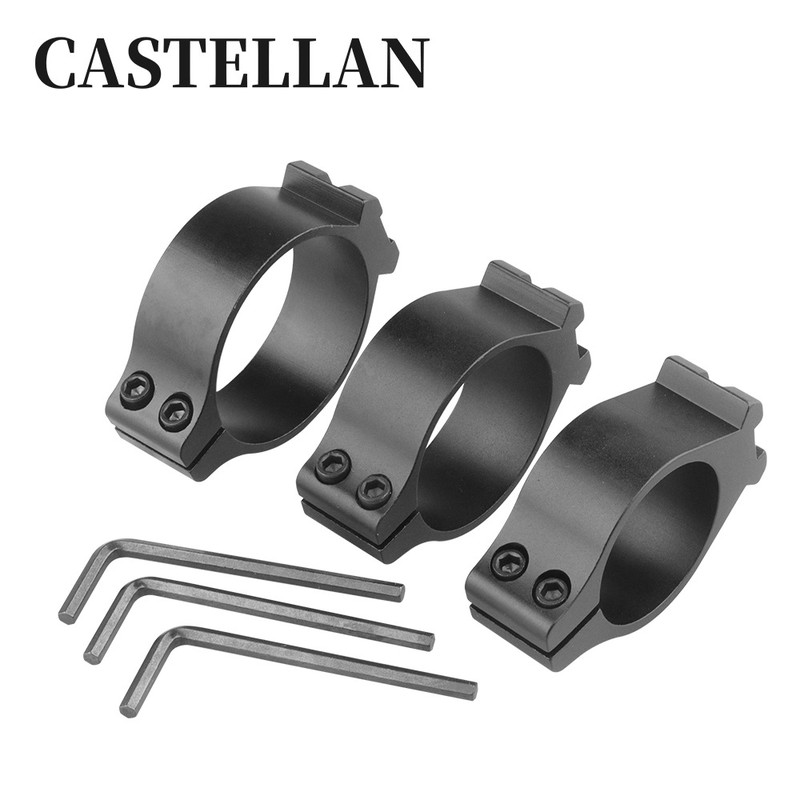 30-40mm瞄准镜管夹 21mm上导轨全金属铝合金 固定管夹鱼骨轨道