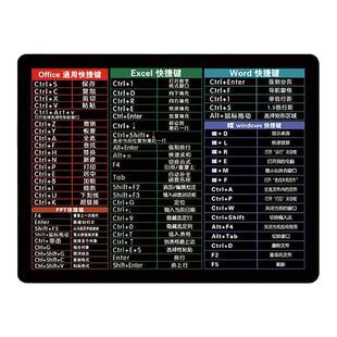 鼠标垫快捷键办公软件office/cad/ps/ppt/word/excel桌垫游戏桌面
