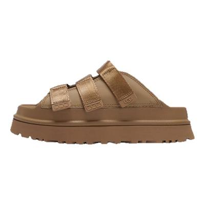 UGG GoldenGlow Slide夏季炫金系列厚底魔术贴休闲拖鞋 1167430