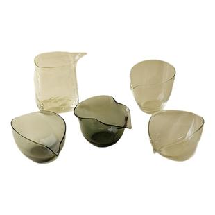 里作 高档玻璃公道杯功夫茶具高硼硅透明家用公杯分茶器茶道配件