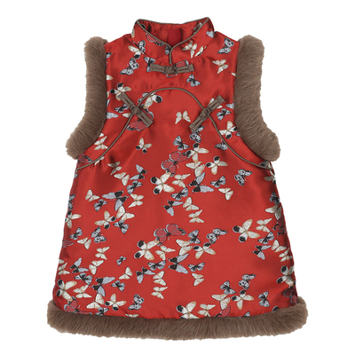 花开富贵小O宝旗袍拜年服女宝宝