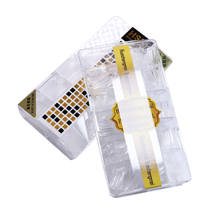 美甲甲片长T型单号补充号超薄无痕免打磨透明梯形芭蕾假指甲贴片