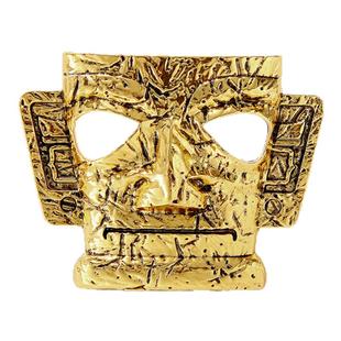 中古风三星堆面具胸针设计感小众浮雕别针气质防走光神器国潮饰品