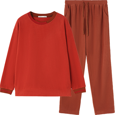 淳度【轻暖】摇粒绒睡衣女款春秋季长袖冬天可外穿家居服套装薄绒