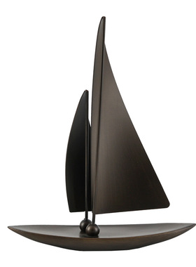 开业礼物一帆风顺合金帆船摆件