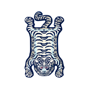 在仓 Raw Emotions Rug 老虎吉祥不规则短绒防滑卧室地毯地垫潮