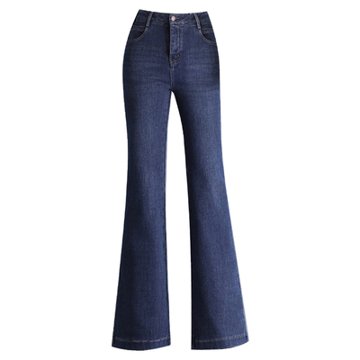 高腰牛仔喇叭裤显瘦气质加绒长裤