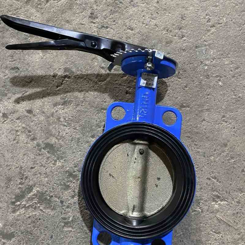 农业灌溉专用天津手柄对夹式手动球墨铸铁蝶阀D71X-16Qdn100/150