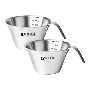 日本意式浓缩咖啡量杯304不锈钢萃取杯espresso盎司刻度杯子100ml