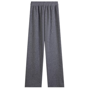 羊羔绒裤子女春秋冬季2025新款宽松直筒高腰垂感仿羊绒糯米阔腿裤