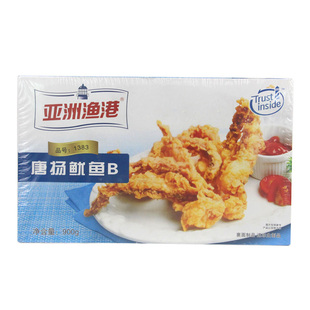 亚洲渔港唐扬鱿鱼B冷冻唐扬鱿鱼须 炸鱿鱼须半成品油炸小吃900g