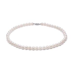 天然淡水珍珠项链S925银近圆强光全珠链经典百搭风气质女节日礼物