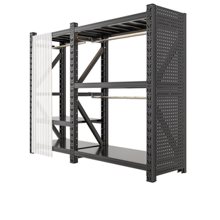 货架衣柜货柜金属挂衣服架子服装展示架洞洞板衣架开放式挂衣架子