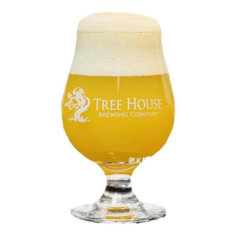 TreeHouse树屋啤酒玻璃杯郁金香大肚杯精酿啤酒高脚杯子370ml 1个